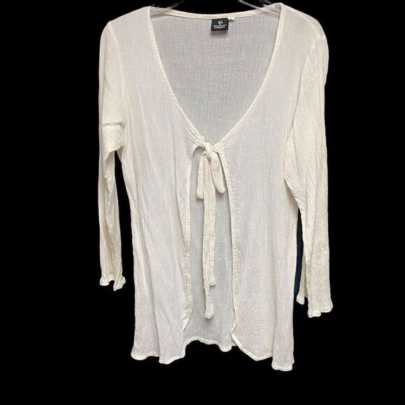 Ashoka Ivory Art Crepe Blouse - Picture 1 of 4